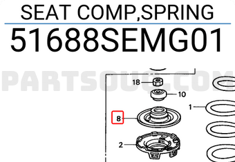 Honda 51688SEMG01 SEAT COMP,SPRING