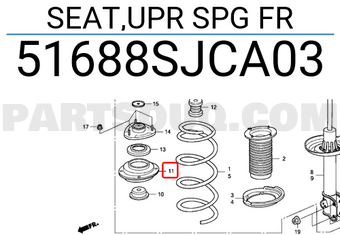 Honda 51688SJCA03 SEAT,UPR SPG FR