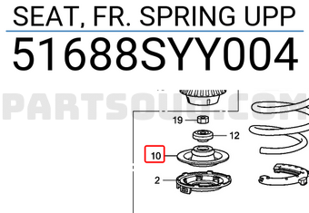 Honda 51688SYY004 SEAT, FR. SPRING UPP