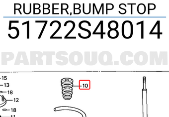 Honda 51722S48014 RUBBER,BUMP STOP