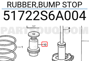 Honda 51722S6A004 RUBBER,BUMP STOP