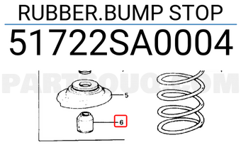Honda 51722SA0004 RUBBER.BUMP STOP