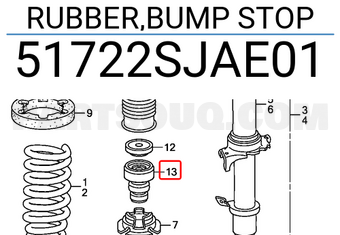 Honda 51722SJAE01 RUBBER,BUMP STOP