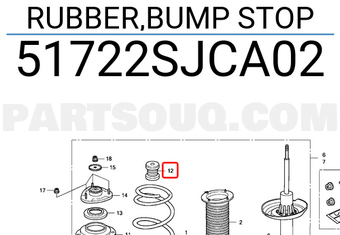 Honda 51722SJCA02 RUBBER,BUMP STOP