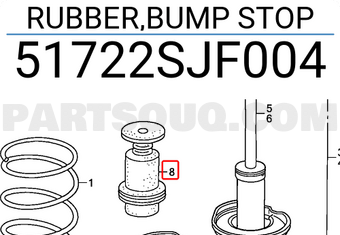 Honda 51722SJF004 RUBBER,BUMP STOP