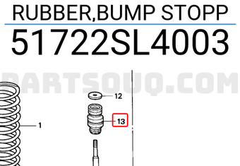 Honda 51722SL4003 RUBBER,BUMP STOPP