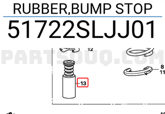 Honda 51722SLJJ01 RUBBER,BUMP STOP