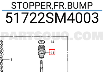 Honda 51722SM4003 STOPPER,FR.BUMP