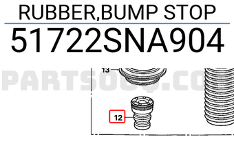 Honda 51722SNA904 RUBBER,BUMP STOP