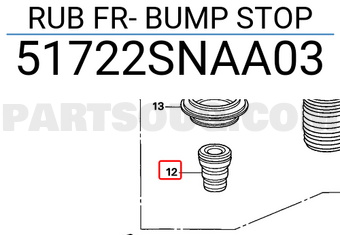 Honda 51722SNAA03 RUB FR- BUMP STOP
