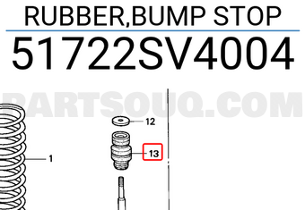 Honda 51722SV4004 RUBBER,BUMP STOP