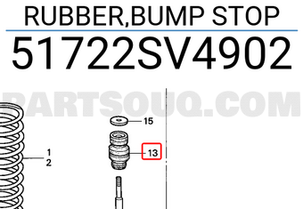 Honda 51722SV4902 RUBBER,BUMP STOP