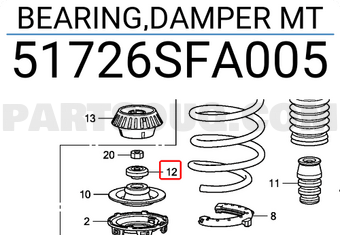 Honda 51726SFA005 BEARING,DAMPER MT