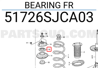 Honda 51726SJCA03 BEARING FR