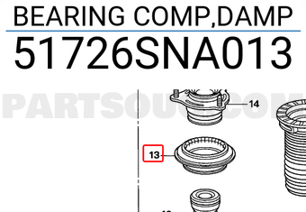 Honda 51726SNA013 BEARING COMP,DAMP