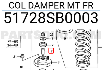 Honda 51728SB0003 COL DAMPER MT FR