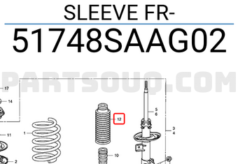 Honda 51748SAAG02 SLEEVE FR