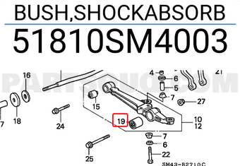 Honda 51810SM4003 BUSH,SHOCKABSORB