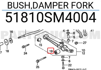 Honda 51810SM4004 BUSH,DAMPER FORK