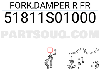 Honda 51811S01000 FORK,DAMPER R FR