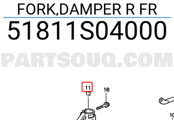 Honda 51811S04000 FORK,DAMPER R FR