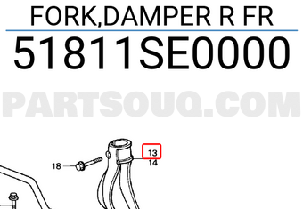 Honda 51811SE0000 FORK,DAMPER R FR