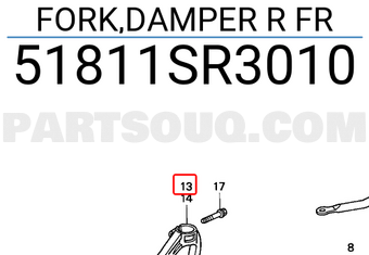 Honda 51811SR3010 FORK,DAMPER R FR