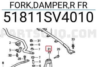 Honda 51811SV4010 FORK,DAMPER,R FR