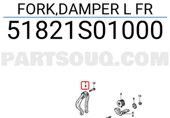 Honda 51821S01000 FORK,DAMPER L FR