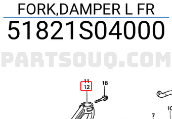 Honda 51821S04000 FORK,DAMPER L FR
