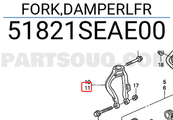 Honda 51821SEAE00 FORK,DAMPERLFR