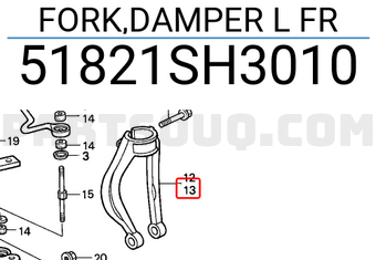 Honda 51821SH3010 FORK,DAMPER L FR
