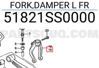 Honda 51821SS0000 FORK,DAMPER L FR