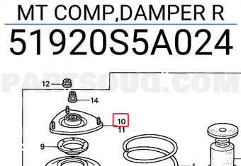 Honda 51920S5A024 MT COMP,DAMPER R