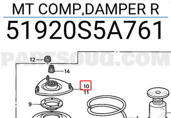 Honda 51920S5A761 MT COMP,DAMPER R