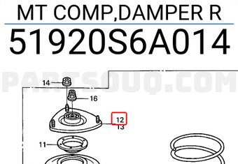 Honda 51920S6A014 MT COMP,DAMPER R