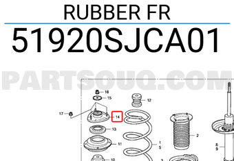 Honda 51920SJCA01 RUBBER FR