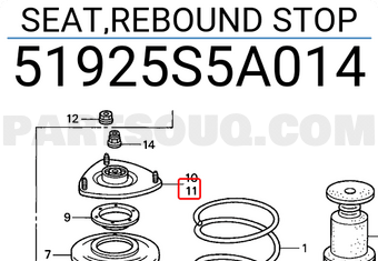 Honda 51925S5A014 SEAT,REBOUND STOP