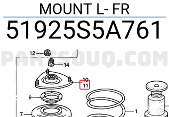 Honda 51925S5A761 MOUNT L- FR