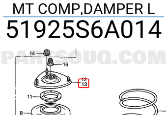 Honda 51925S6A014 MT COMP,DAMPER L