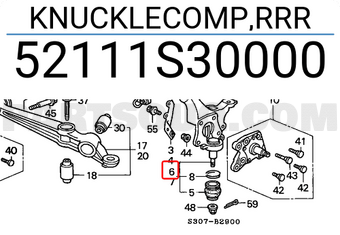 Honda 52111S30000 KNUCKLECOMP,RRR