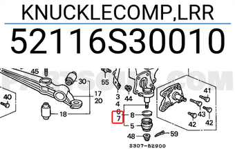 Honda 52116S30010 KNUCKLECOMP,LRR
