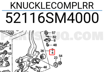Honda 52116SM4000 KNUCKLECOMPLRR