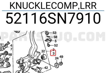 Honda 52116SN7910 KNUCKLECOMP,LRR