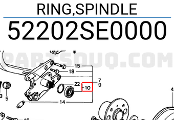 Honda 52202SE0000 RING,SPINDLE