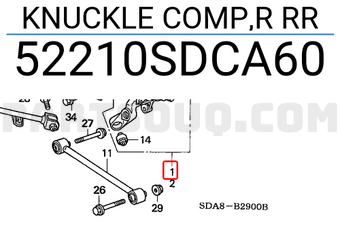 Honda 52210SDCA60 KNUCKLE COMP,R RR