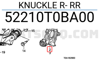 Honda 52210T0BA00 KNUCKLE R- RR
