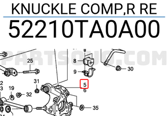 Honda 52210TA0A00 KNUCKLE COMP,R RE
