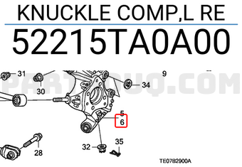 Honda 52215TA0A00 KNUCKLE COMP,L RE