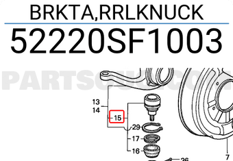 Honda 52220SF1003 BRKTA,RRLKNUCK